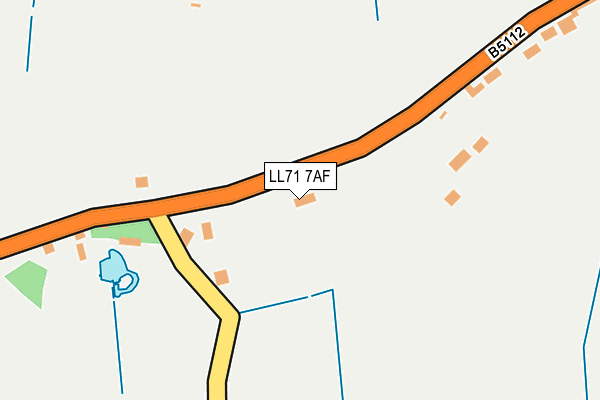 LL71 7AF map - OS OpenMap – Local (Ordnance Survey)