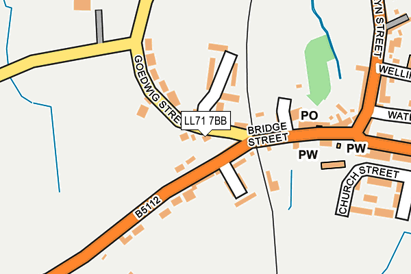 LL71 7BB map - OS OpenMap – Local (Ordnance Survey)