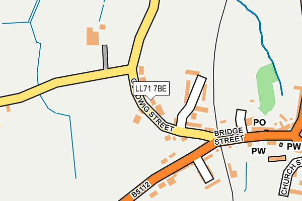 LL71 7BE map - OS OpenMap – Local (Ordnance Survey)