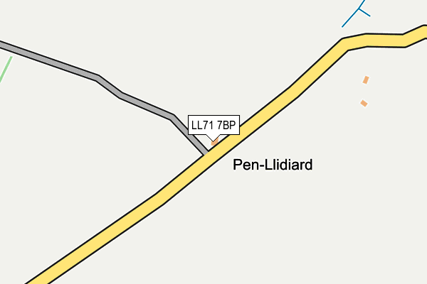 LL71 7BP map - OS OpenMap – Local (Ordnance Survey)