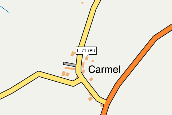 LL71 7BU map - OS OpenMap – Local (Ordnance Survey)