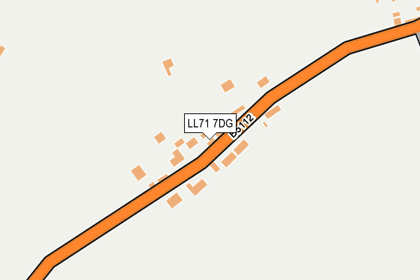 LL71 7DG map - OS OpenMap – Local (Ordnance Survey)