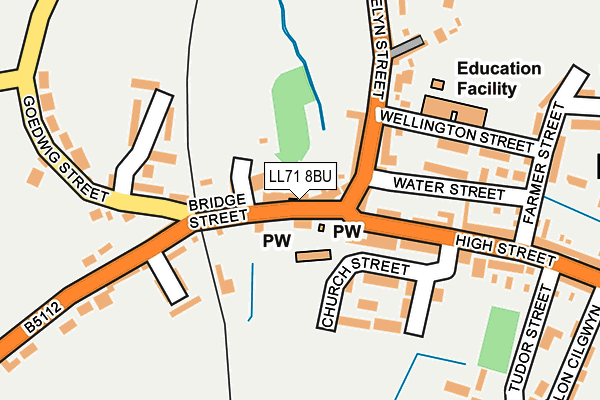 LL71 8BU map - OS OpenMap – Local (Ordnance Survey)