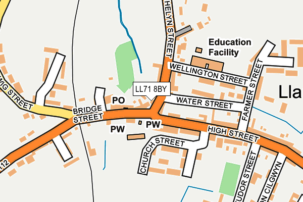 LL71 8BY map - OS OpenMap – Local (Ordnance Survey)