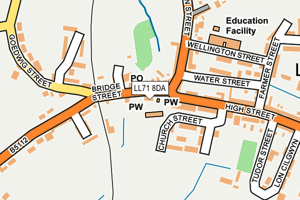 LL71 8DA map - OS OpenMap – Local (Ordnance Survey)