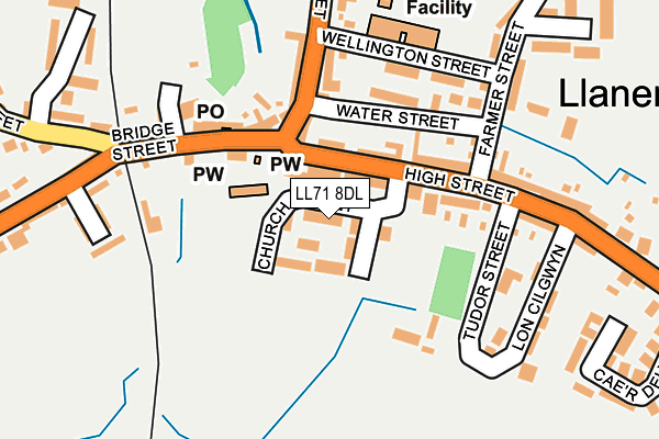 LL71 8DL map - OS OpenMap – Local (Ordnance Survey)