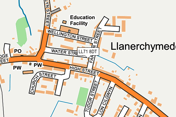 LL71 8DT map - OS OpenMap – Local (Ordnance Survey)