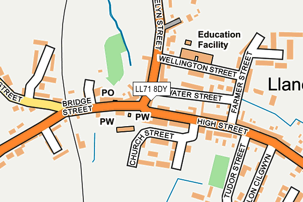 LL71 8DY map - OS OpenMap – Local (Ordnance Survey)