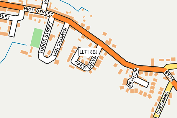 LL71 8EJ map - OS OpenMap – Local (Ordnance Survey)