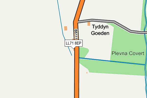 LL71 8EP map - OS OpenMap – Local (Ordnance Survey)