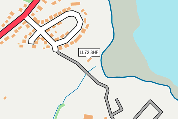 LL72 8HF map - OS OpenMap – Local (Ordnance Survey)