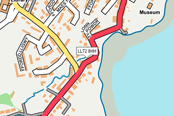 LL72 8HH map - OS OpenMap – Local (Ordnance Survey)