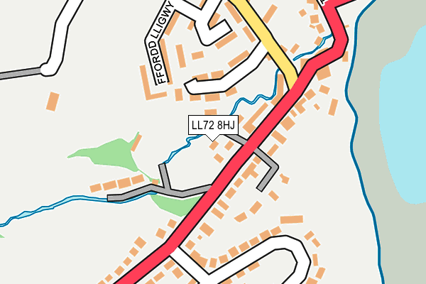 LL72 8HJ map - OS OpenMap – Local (Ordnance Survey)