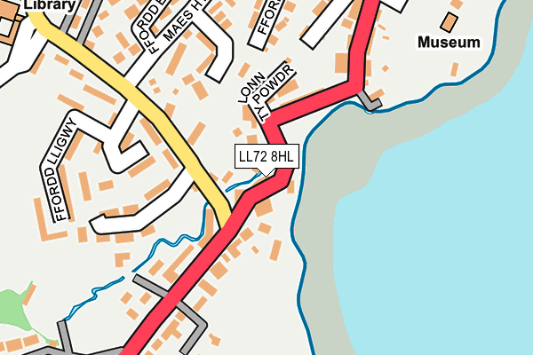 LL72 8HL map - OS OpenMap – Local (Ordnance Survey)
