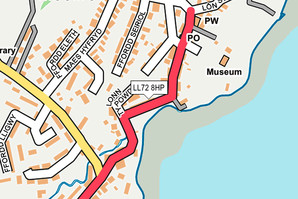 LL72 8HP map - OS OpenMap – Local (Ordnance Survey)