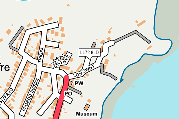 LL72 8LD map - OS OpenMap – Local (Ordnance Survey)