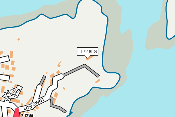 LL72 8LG map - OS OpenMap – Local (Ordnance Survey)