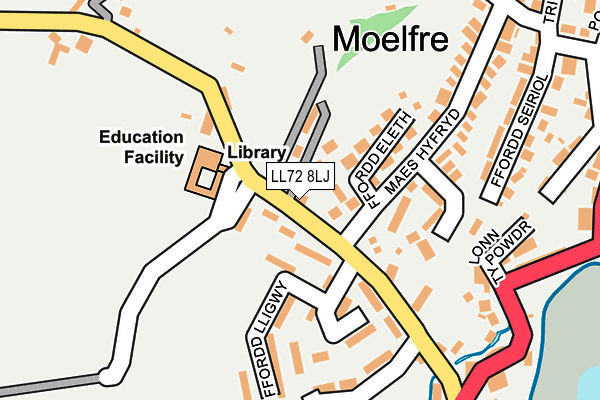 LL72 8LJ map - OS OpenMap – Local (Ordnance Survey)