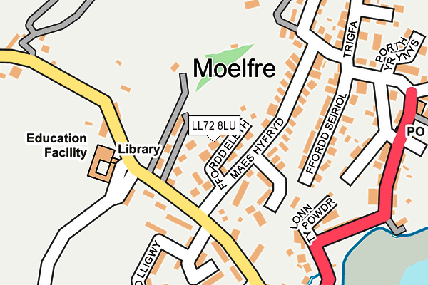 LL72 8LU map - OS OpenMap – Local (Ordnance Survey)