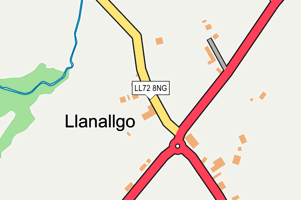 LL72 8NG map - OS OpenMap – Local (Ordnance Survey)