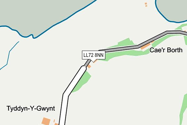 LL72 8NN map - OS OpenMap – Local (Ordnance Survey)