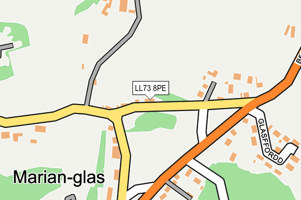 LL73 8PE map - OS OpenMap – Local (Ordnance Survey)