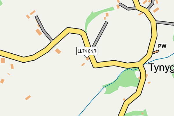 LL74 8NR map - OS OpenMap – Local (Ordnance Survey)