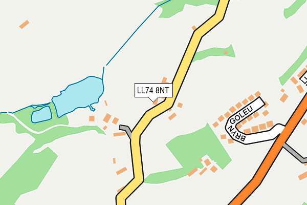 LL74 8NT map - OS OpenMap – Local (Ordnance Survey)