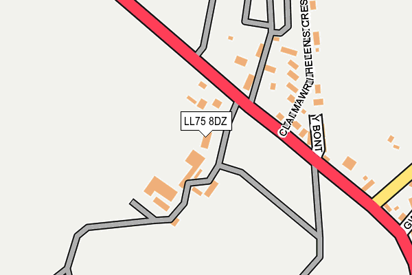 LL75 8DZ map - OS OpenMap – Local (Ordnance Survey)