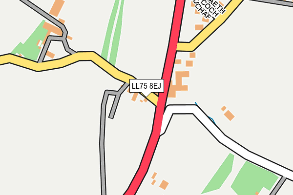 LL75 8EJ map - OS OpenMap – Local (Ordnance Survey)
