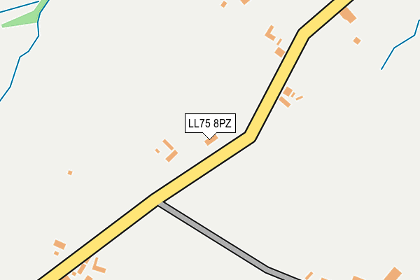 LL75 8PZ map - OS OpenMap – Local (Ordnance Survey)