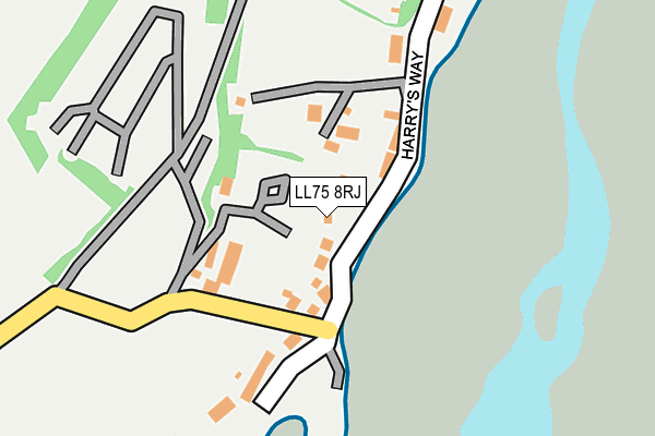 LL75 8RJ map - OS OpenMap – Local (Ordnance Survey)