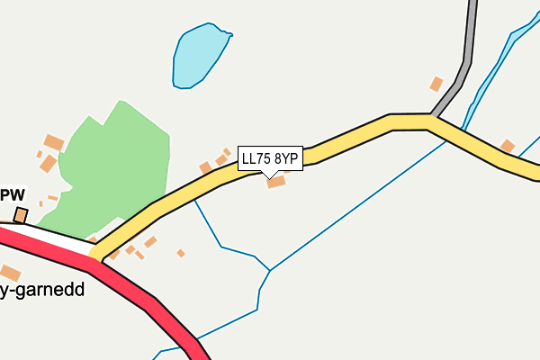 LL75 8YP map - OS OpenMap – Local (Ordnance Survey)