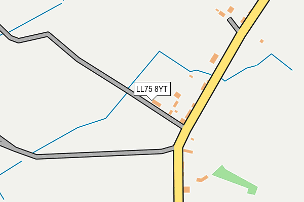 LL75 8YT map - OS OpenMap – Local (Ordnance Survey)