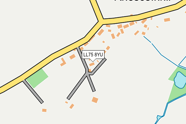 LL75 8YU map - OS OpenMap – Local (Ordnance Survey)