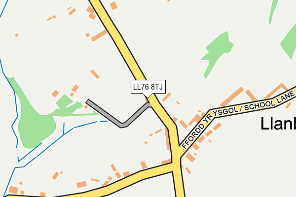 LL76 8TJ map - OS OpenMap – Local (Ordnance Survey)