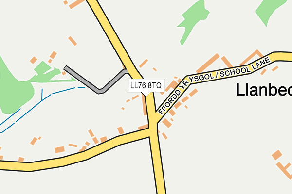 LL76 8TQ map - OS OpenMap – Local (Ordnance Survey)