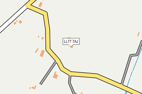 LL77 7AJ map - OS OpenMap – Local (Ordnance Survey)