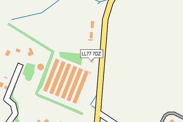 LL77 7DZ map - OS OpenMap – Local (Ordnance Survey)