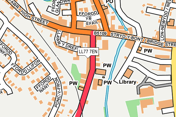 LL77 7EN map - OS OpenMap – Local (Ordnance Survey)