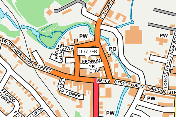 LL77 7ER map - OS OpenMap – Local (Ordnance Survey)