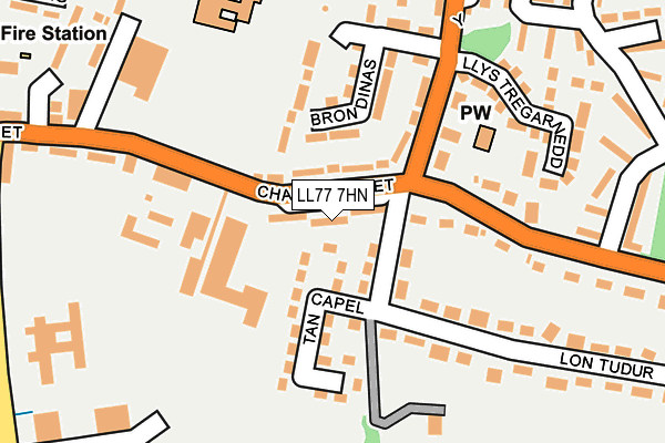 LL77 7HN map - OS OpenMap – Local (Ordnance Survey)