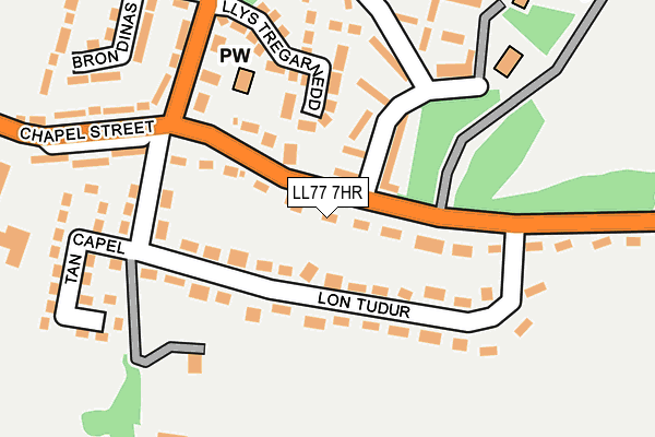 LL77 7HR map - OS OpenMap – Local (Ordnance Survey)