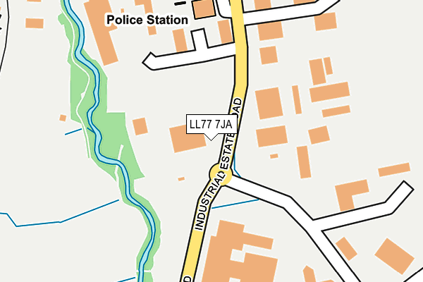 LL77 7JA map - OS OpenMap – Local (Ordnance Survey)