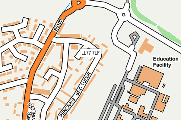 LL77 7LF map - OS OpenMap – Local (Ordnance Survey)