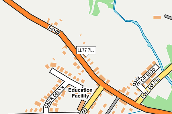 LL77 7LJ map - OS OpenMap – Local (Ordnance Survey)