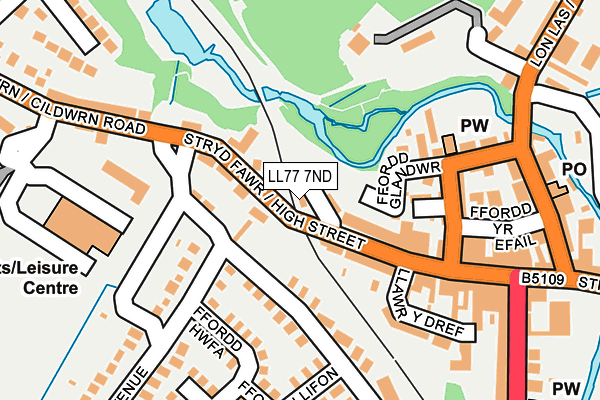 LL77 7ND map - OS OpenMap – Local (Ordnance Survey)