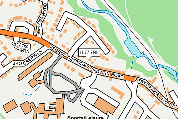 LL77 7NL map - OS OpenMap – Local (Ordnance Survey)