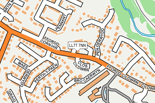 LL77 7NN map - OS OpenMap – Local (Ordnance Survey)