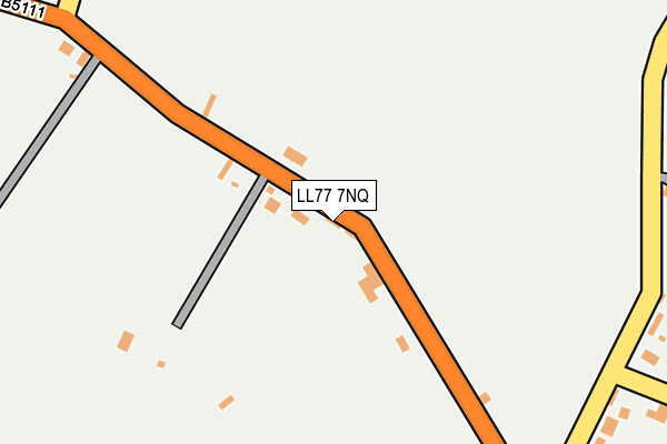 LL77 7NQ map - OS OpenMap – Local (Ordnance Survey)